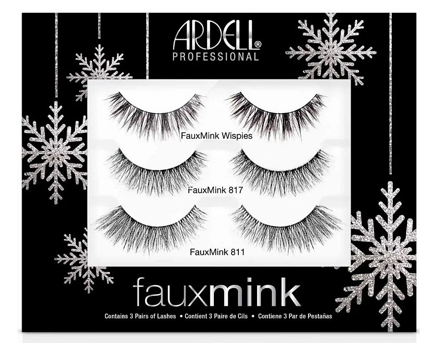  Ardell Faux Mink Strip Lashes 817 Black : Beauty